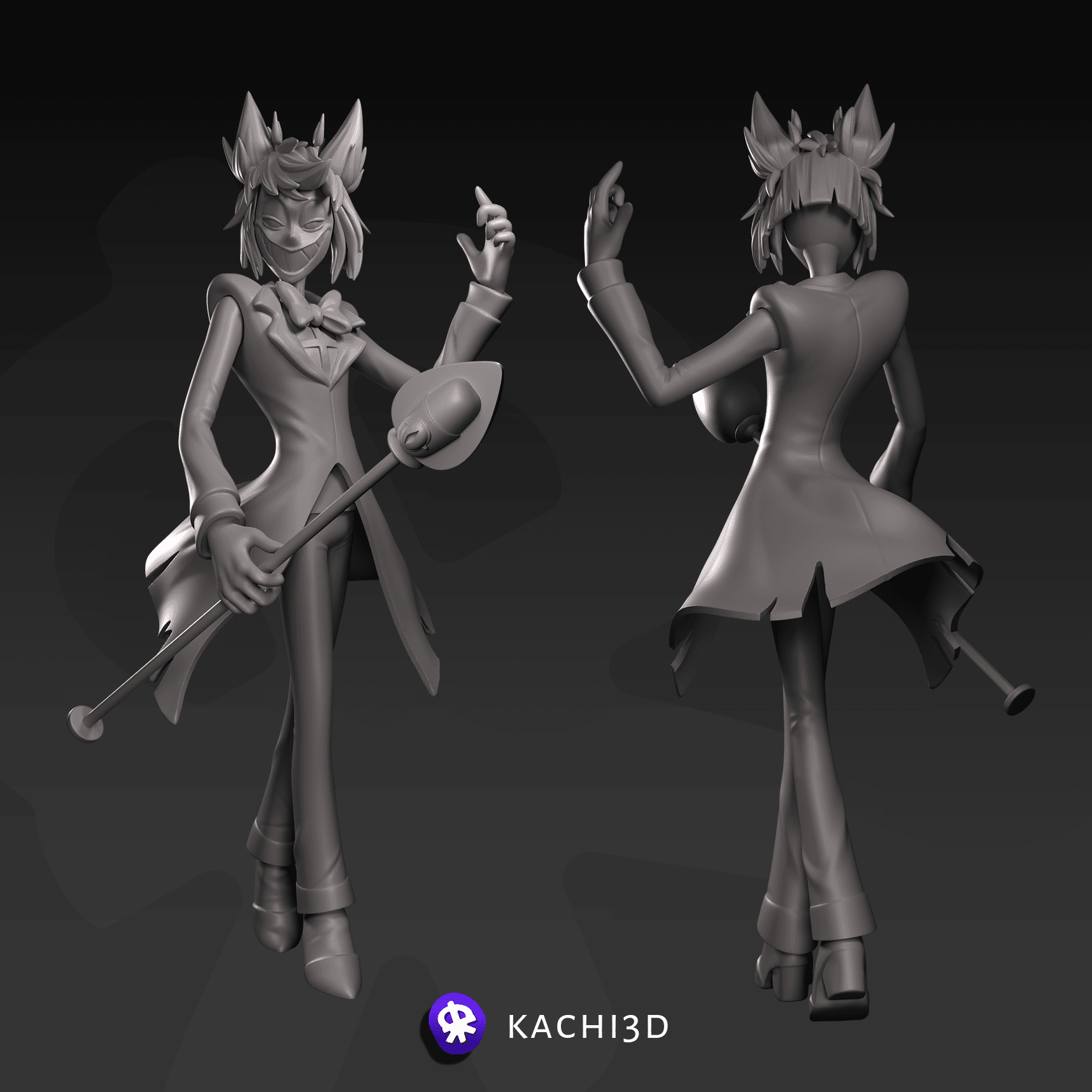 Alastor from Hazbin Hotel 3d model