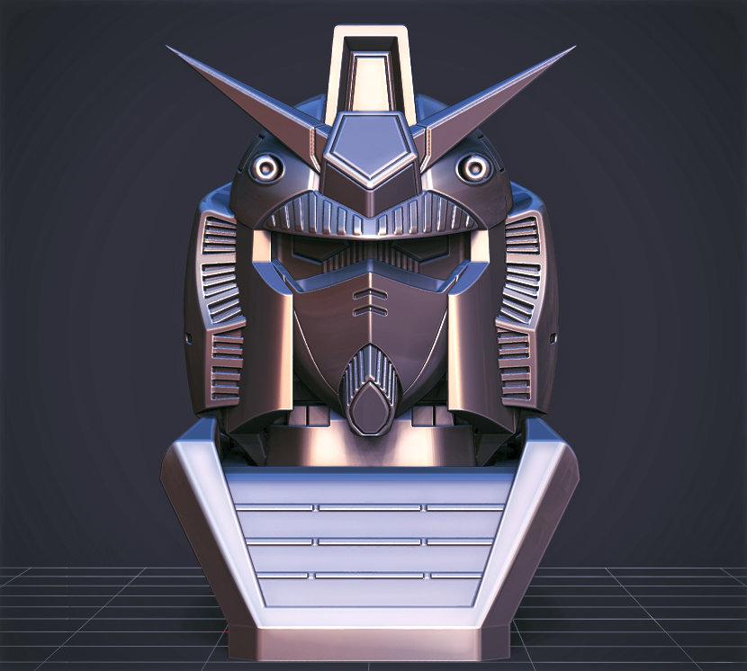 Gundam Bust 3d model