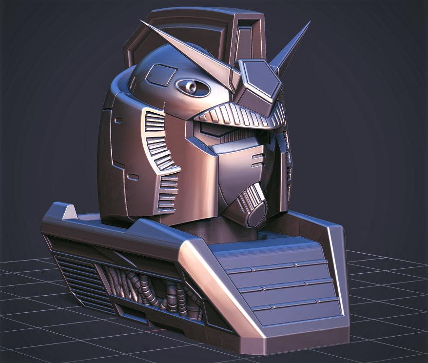 Gundam Bust 3d model