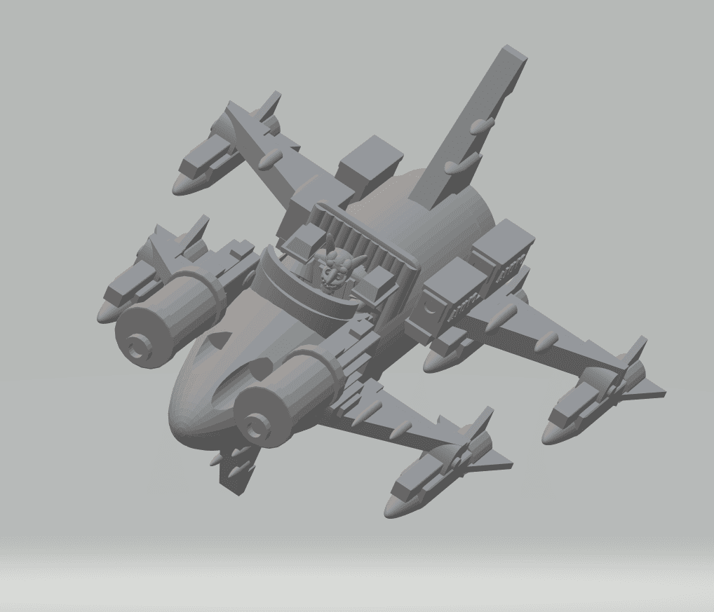 FHW Zorblin Goblin Rocket Fighter concept 3d model