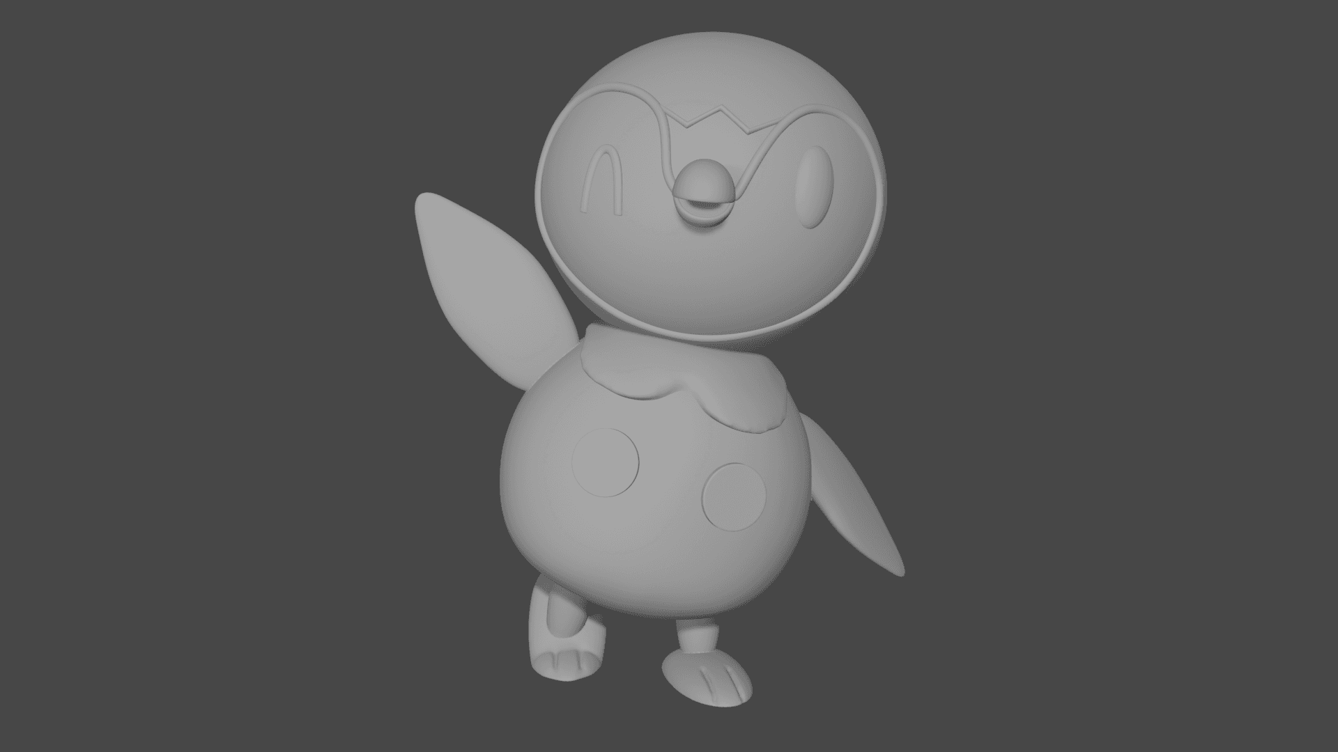 Piplup waving.stl 3d model