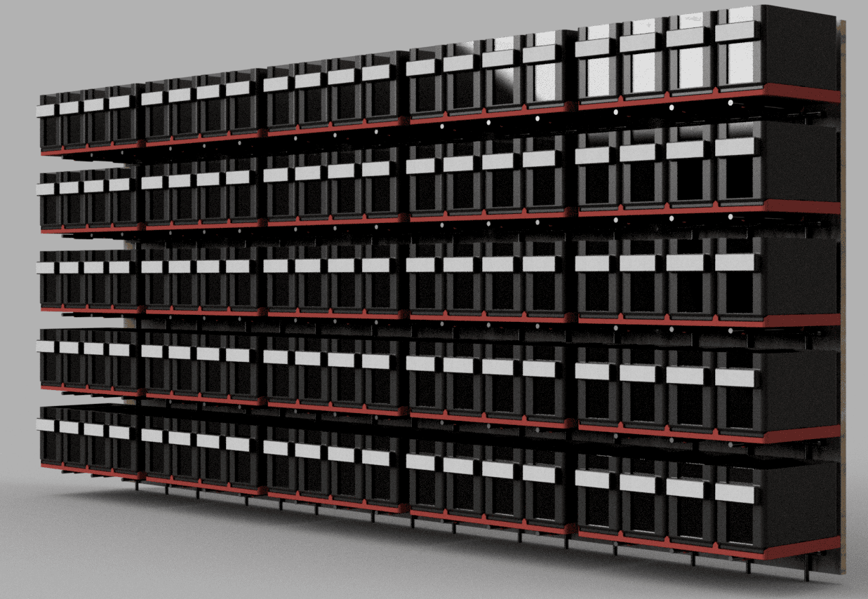 Peg Board Gridfinity Bin System 3d model