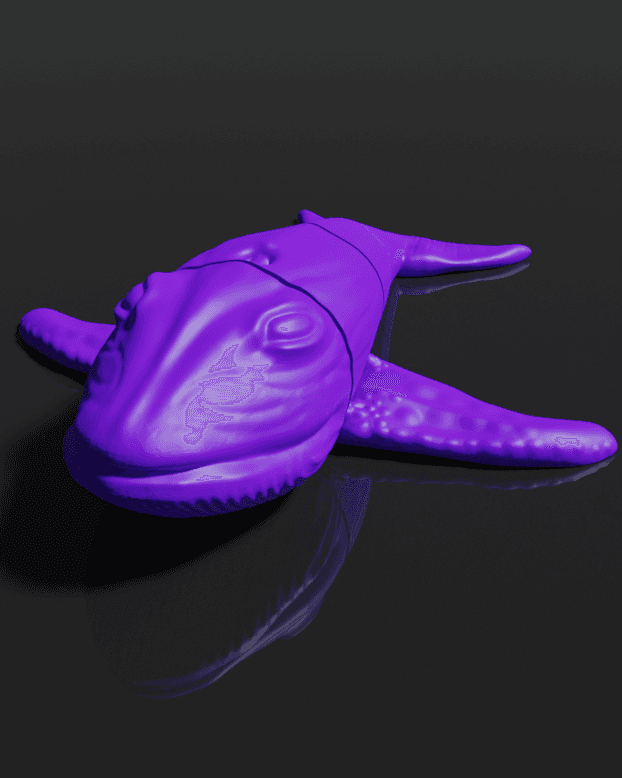  SIMPLE FLEXI BALEEN WHALE - SUPPORT FREE - PRINT IN PLACE 3d model