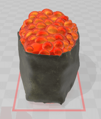 Ikura Sushi Roll 3d model