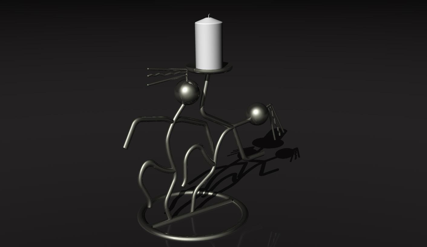 Metal Art Candle Holder 06.stl 3d model