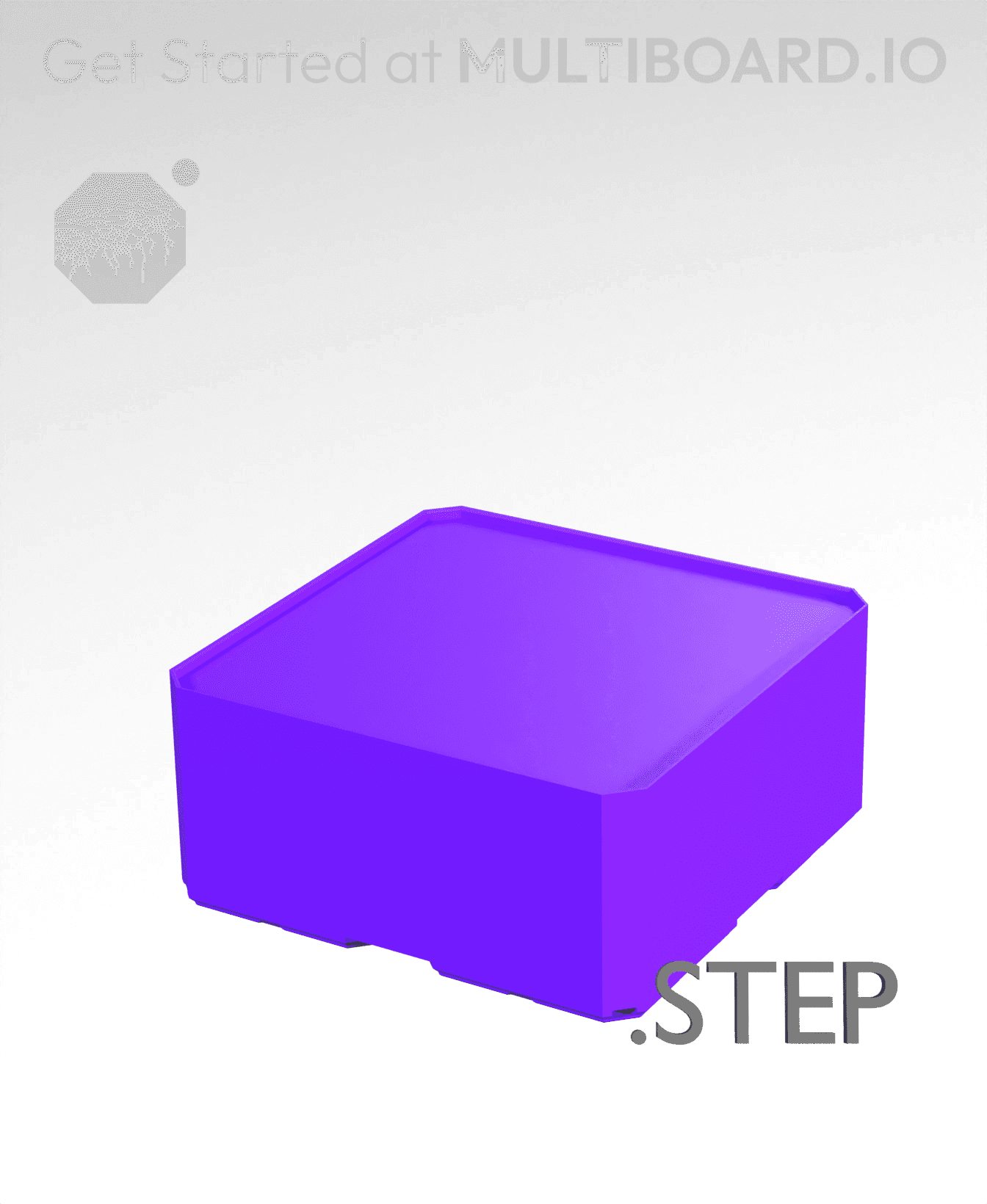 2x2x1 - Multibin Insert - STEP Remixing File 3d model