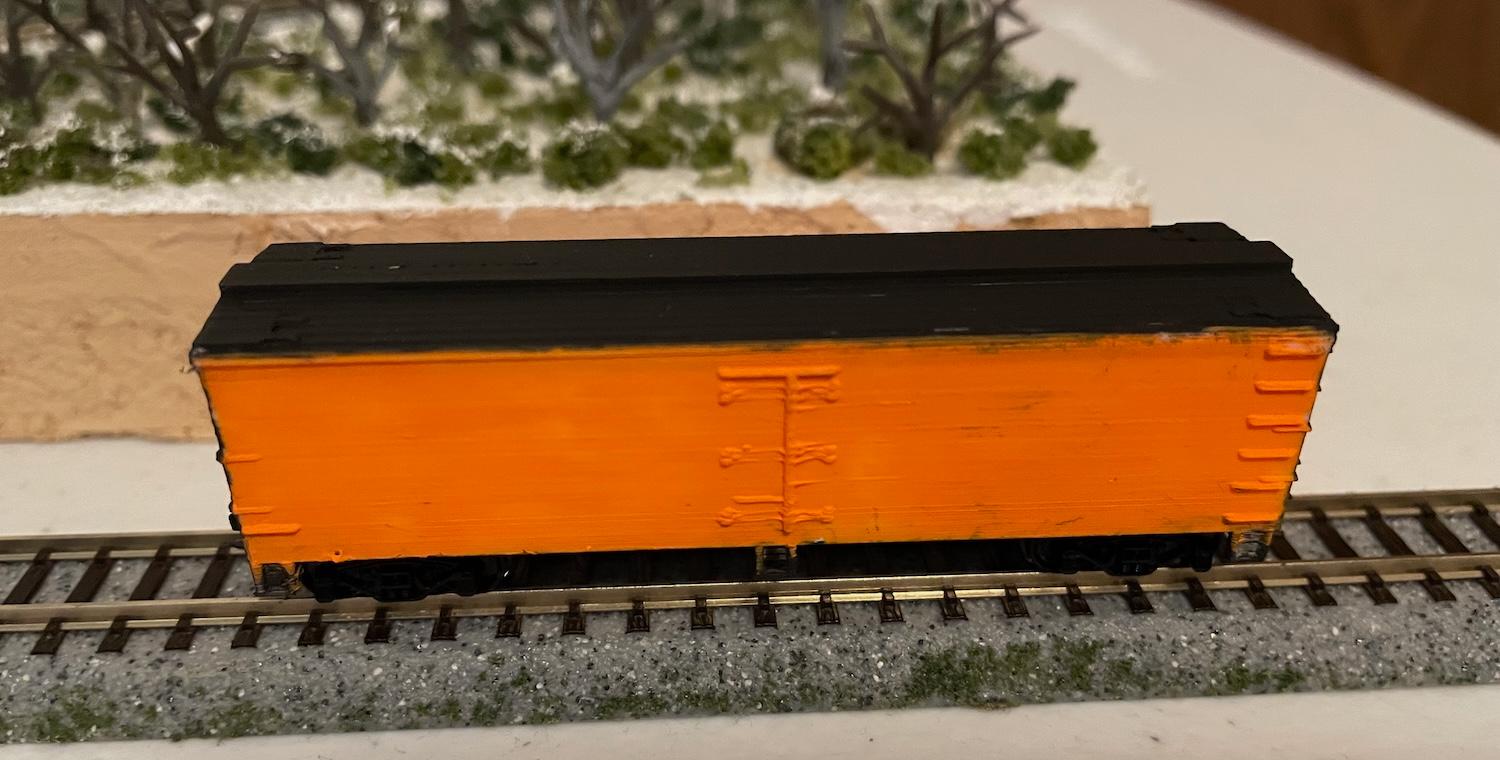 N scale wood ice refrigerator boxcar 3d model