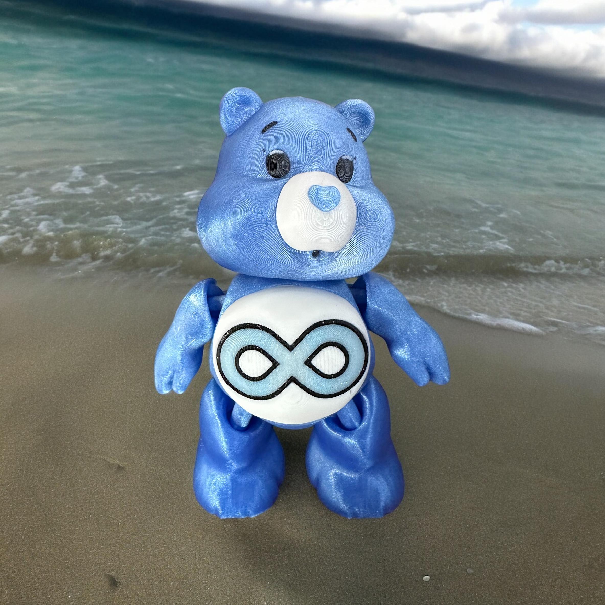 Autism Awareness - Infinity Bear - Articulated, Print in Place, Flexi, Flexible 3d model