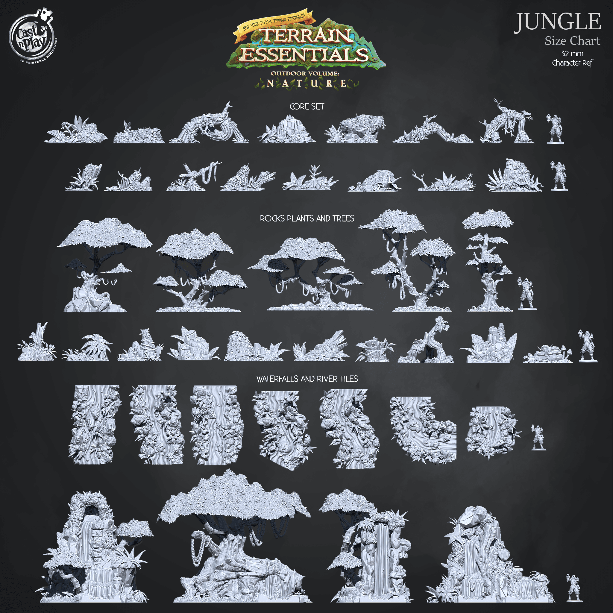 Jungle Set (Pre-Supported) 3d model