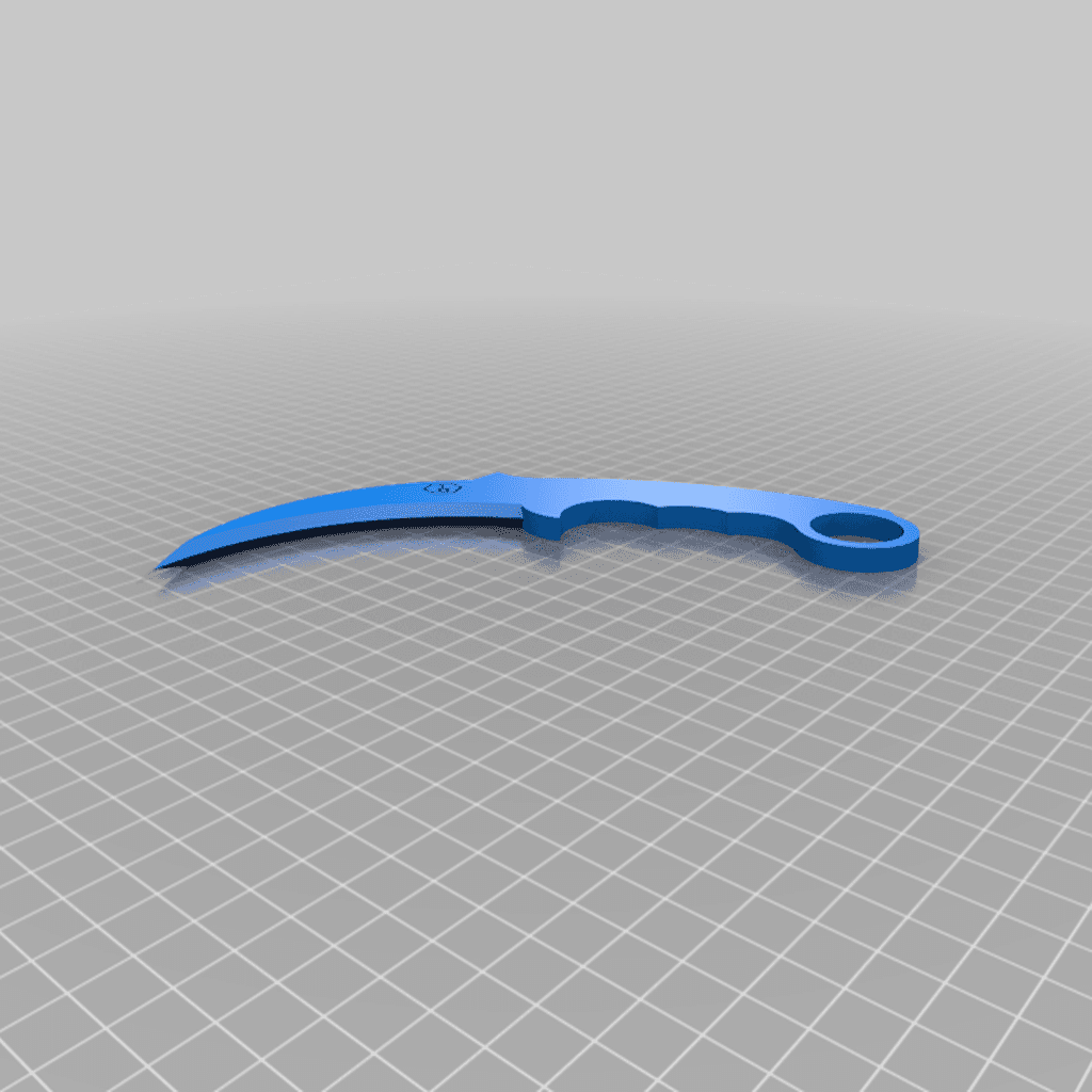 Dummy Karambit knife + grips 3d model