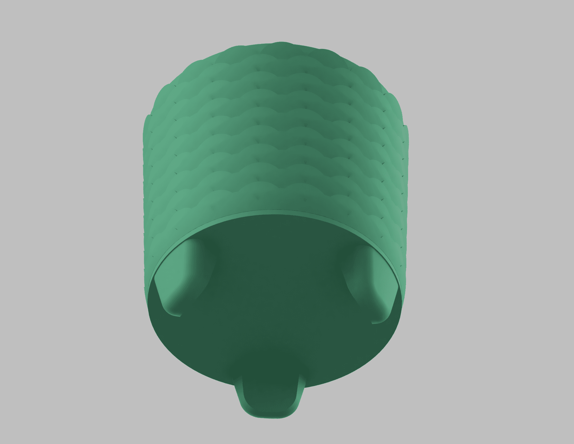 Large Stylish Plant Pot - Semicircles 3d model