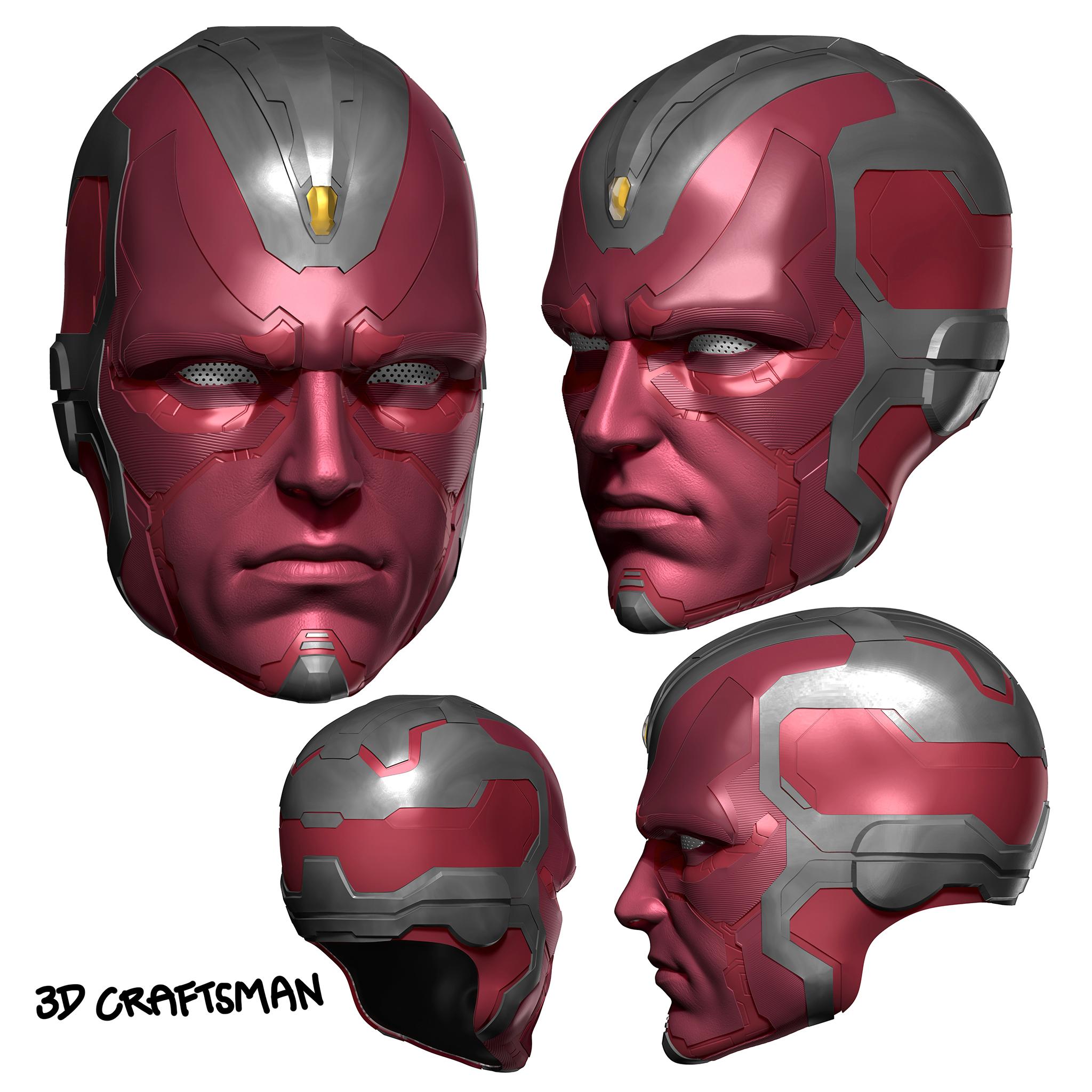 Vision Super hero Helmet Mask 3d model