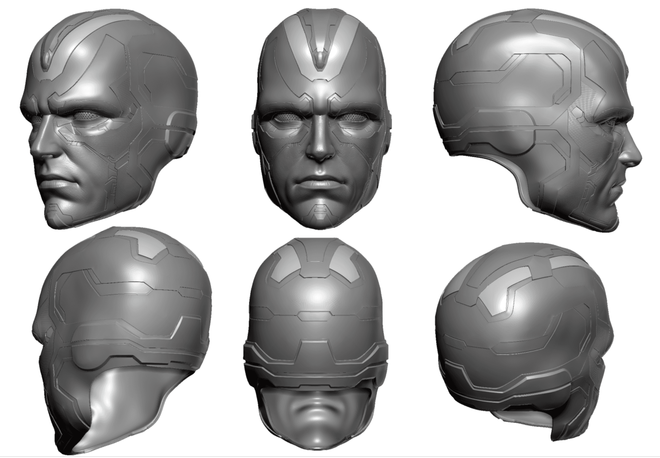 Vision Super hero Helmet Mask 3d model