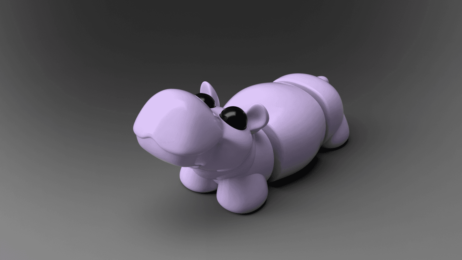 Articulating Hippo - Cute Hippo 3d model