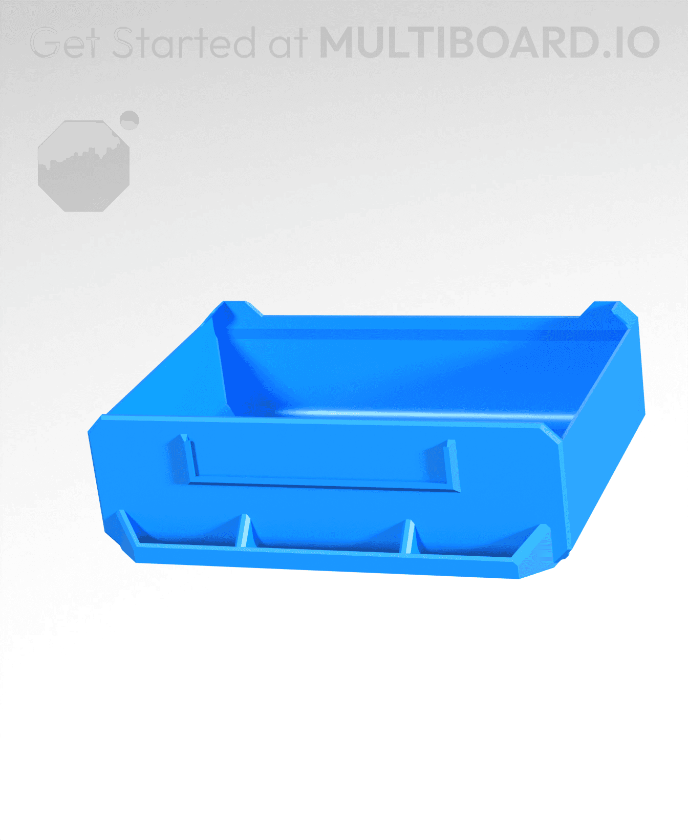 3x1x2-Deep - Multibin Simple Drawer 3d model