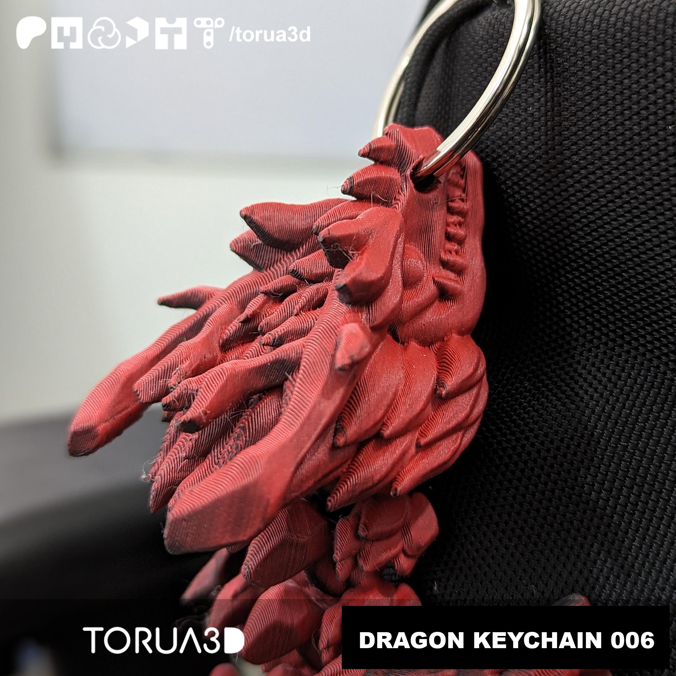 Articulated Dragon Keychain 006 by TORUA3D 3d model