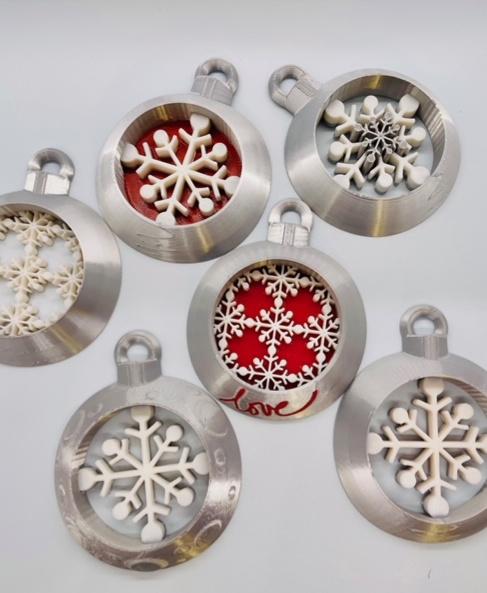 Snowflake 6 Ornament Set 3d model