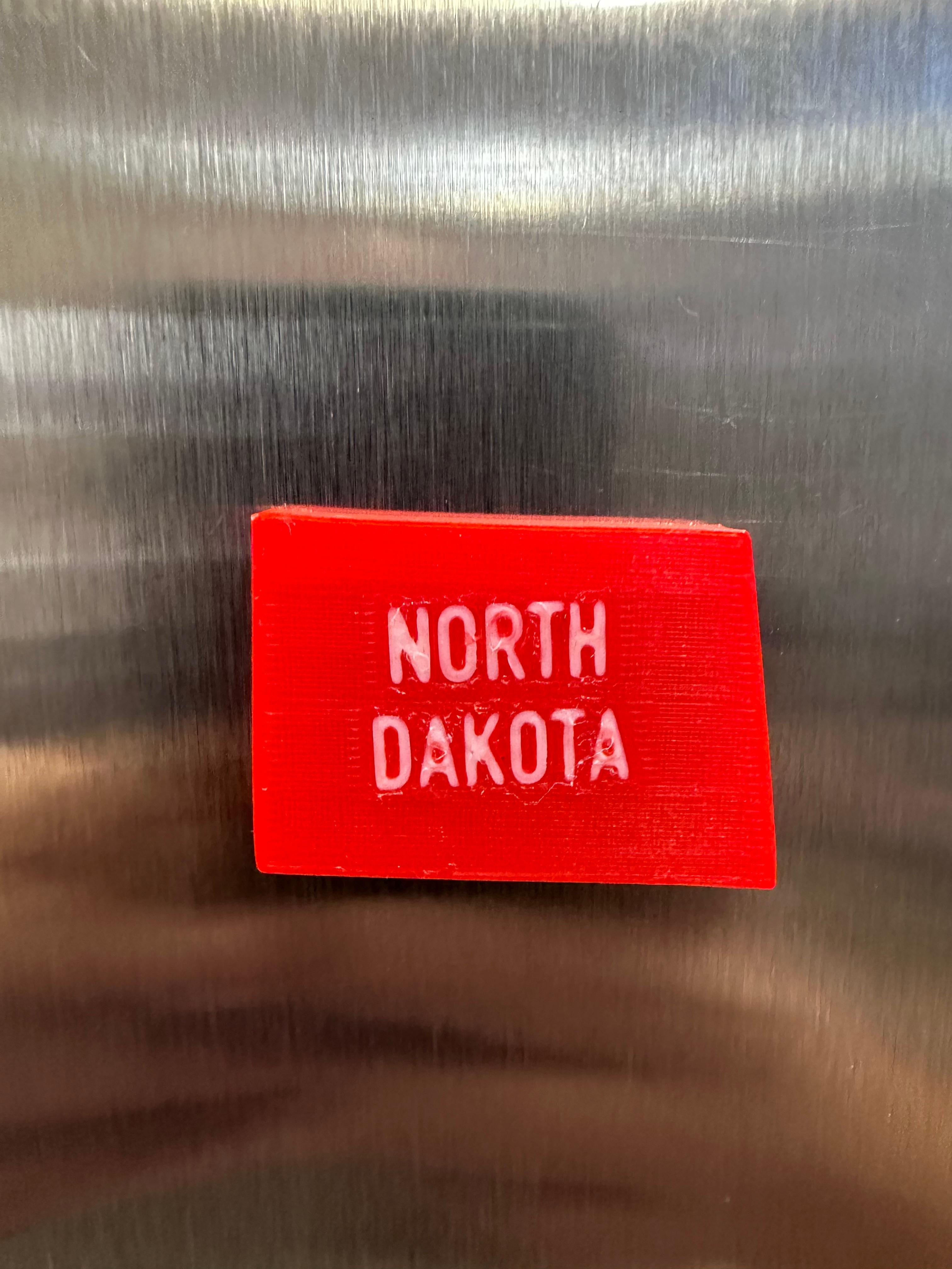 Merica Fridge Magnets - MMU version - NORTH DAKOTA 3d model