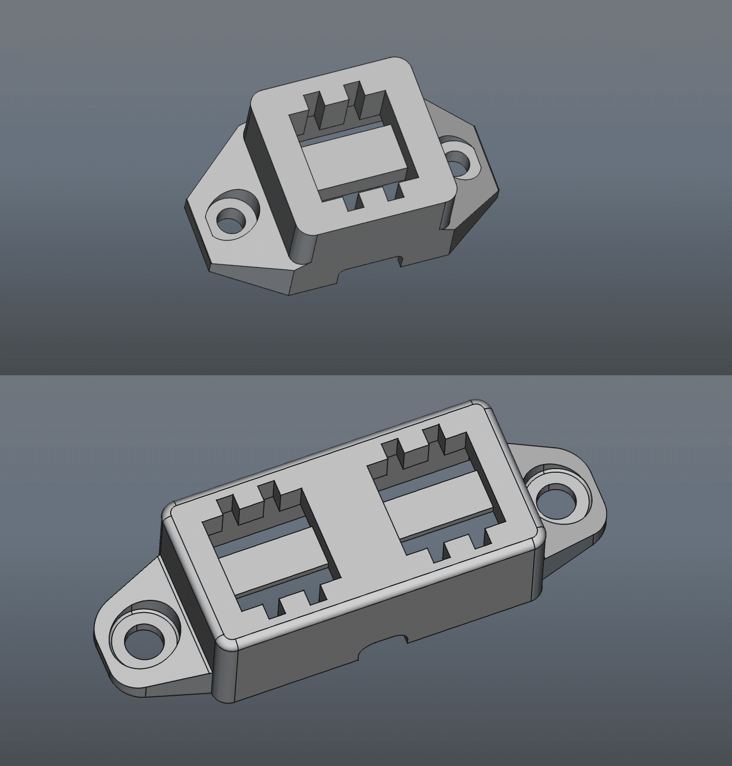 Button mount (for 1 & 2) 3d model