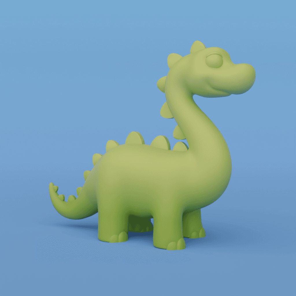 3x Cute Dinosaurs 3d model