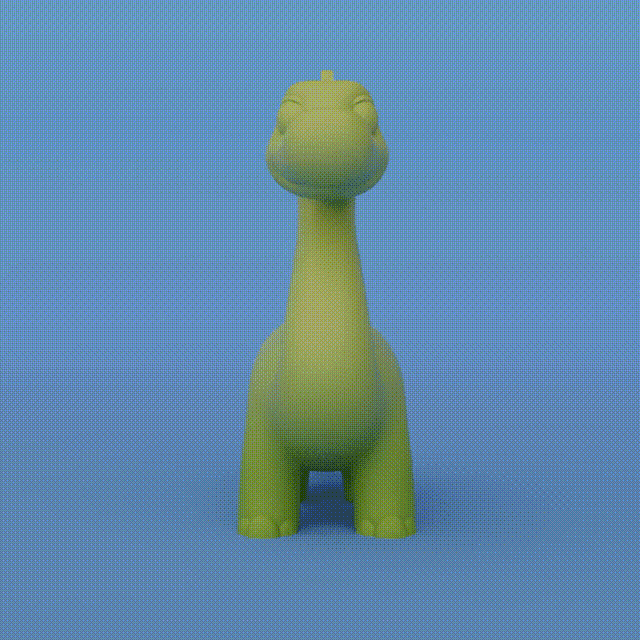 3x Cute Dinosaurs 3d model