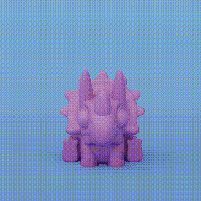 3x Cute Dinosaurs 3d model