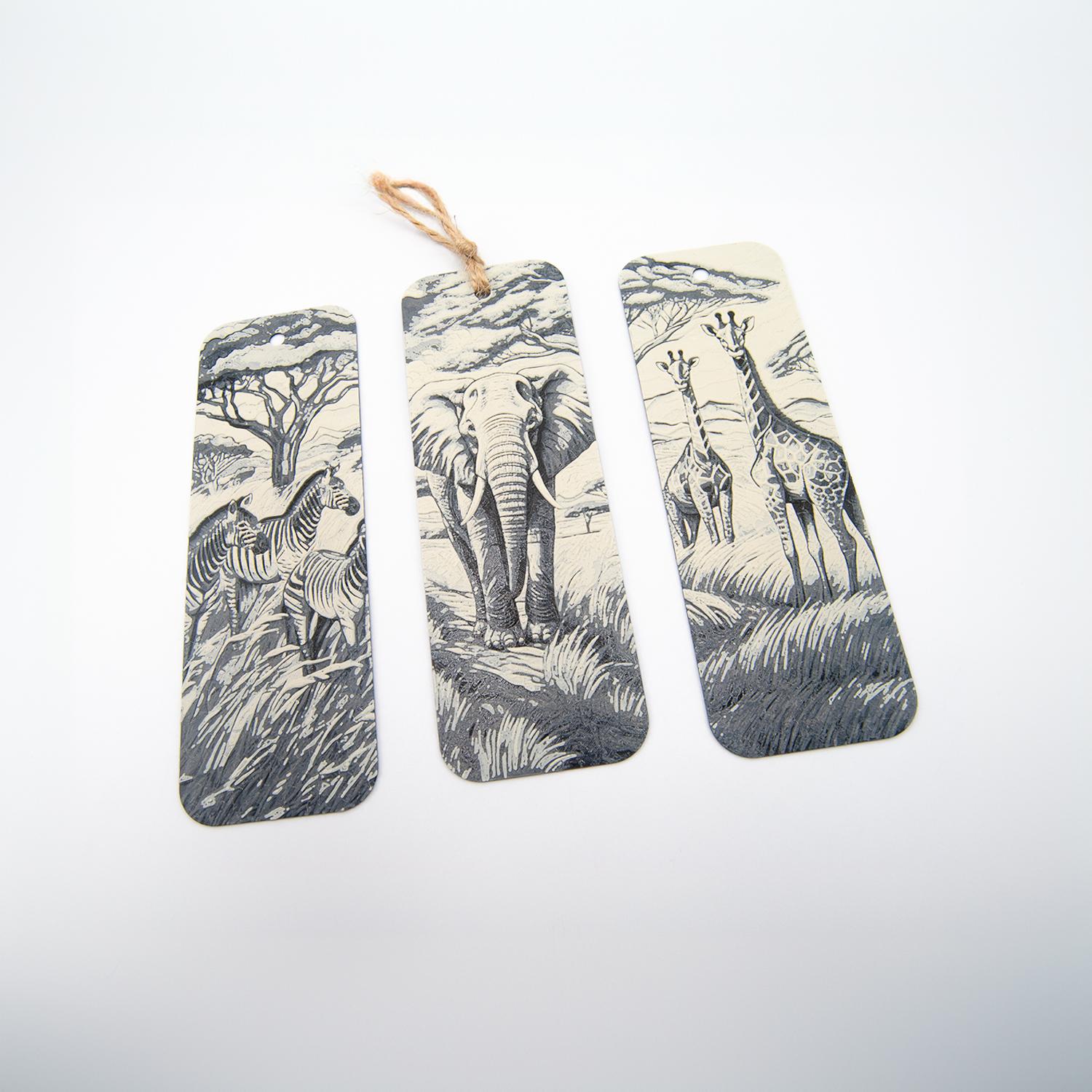 Savanna Wildlife Bookmarks 3d model