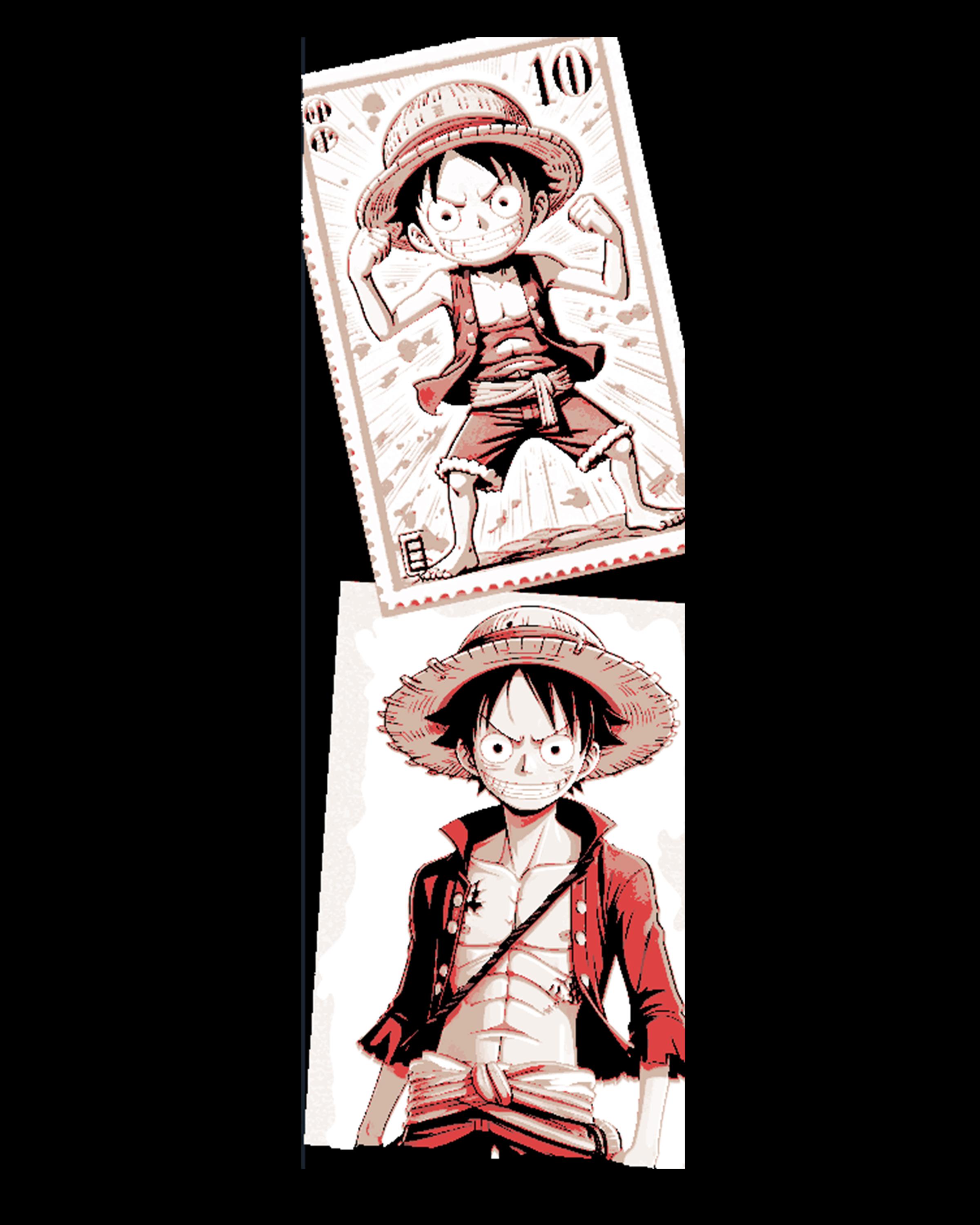 Mailing Fun - Luffy D. Monkey, One Piece, character stamps on bookmarks 3d model