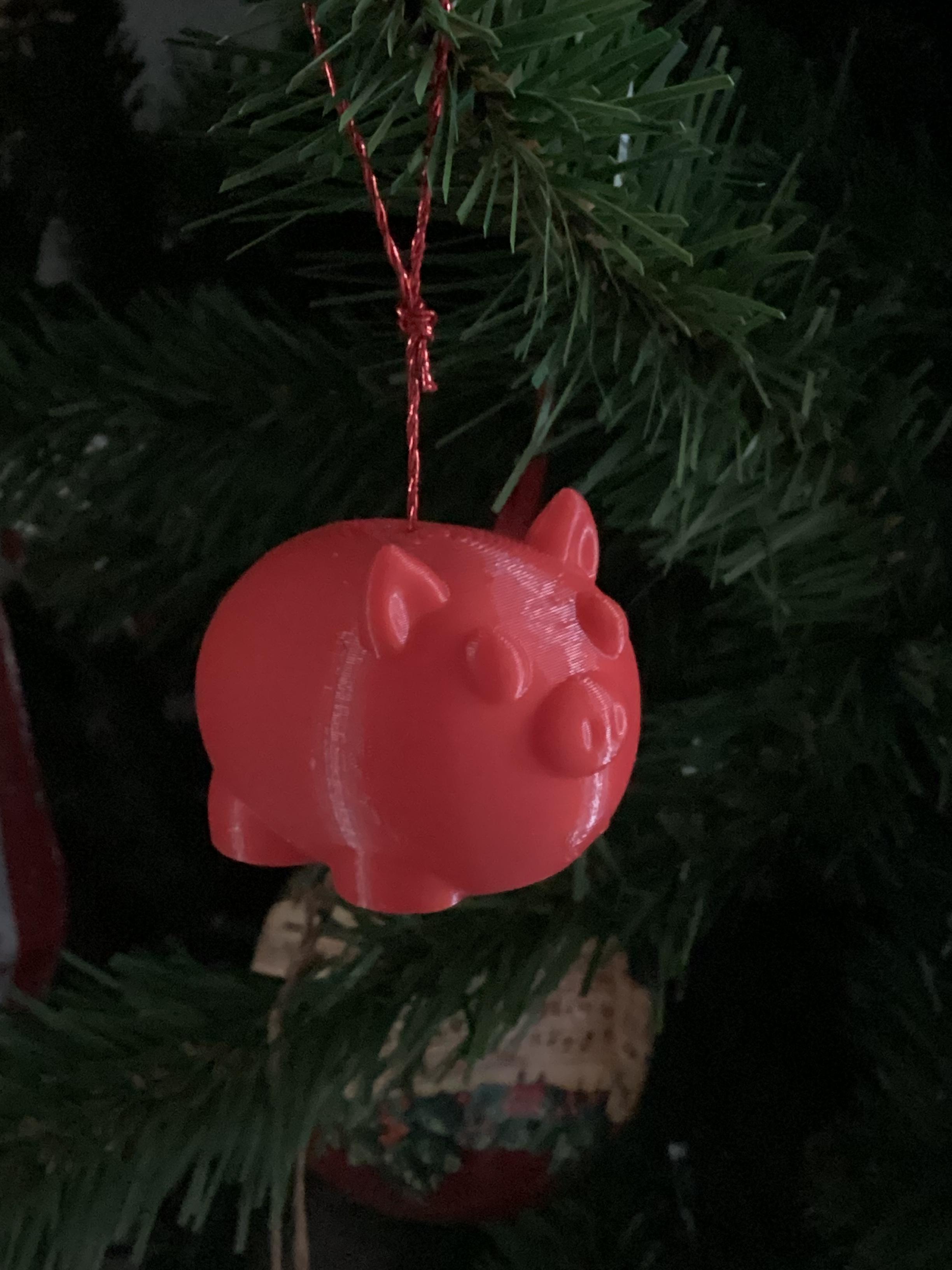 Pig Christmas Ornament 3d model