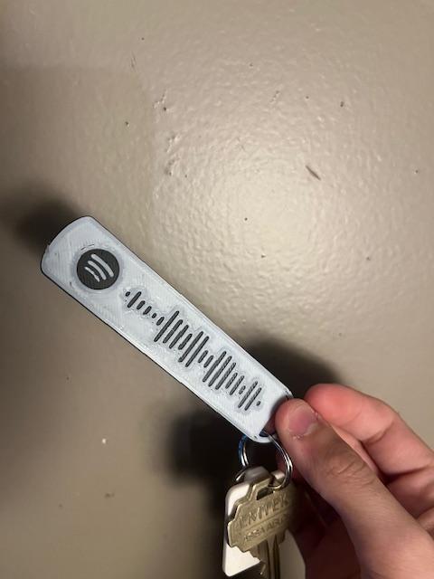 rickroll spotify code keychain 3d model