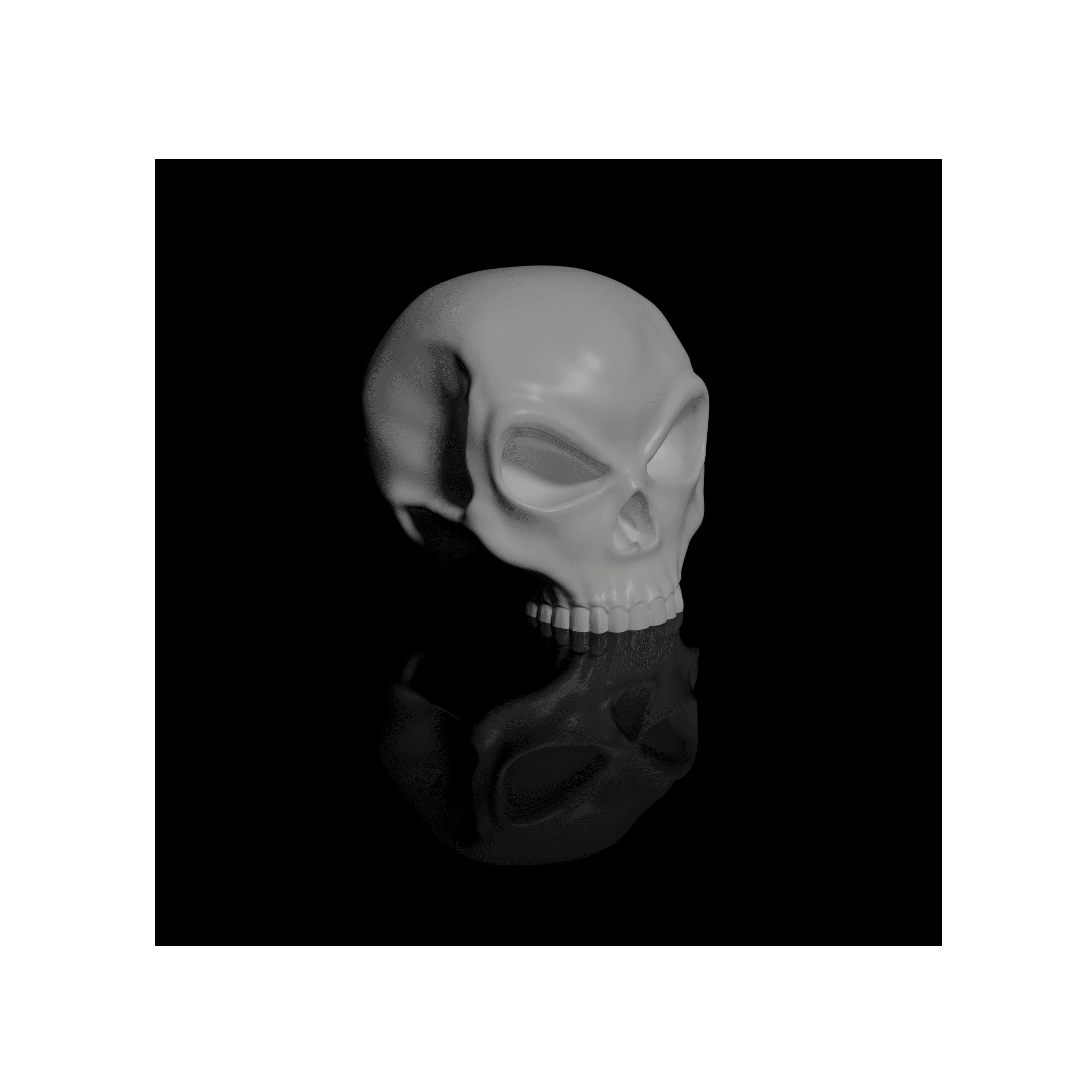 Skull Tealight - Sculpture - No Supports! 3d model