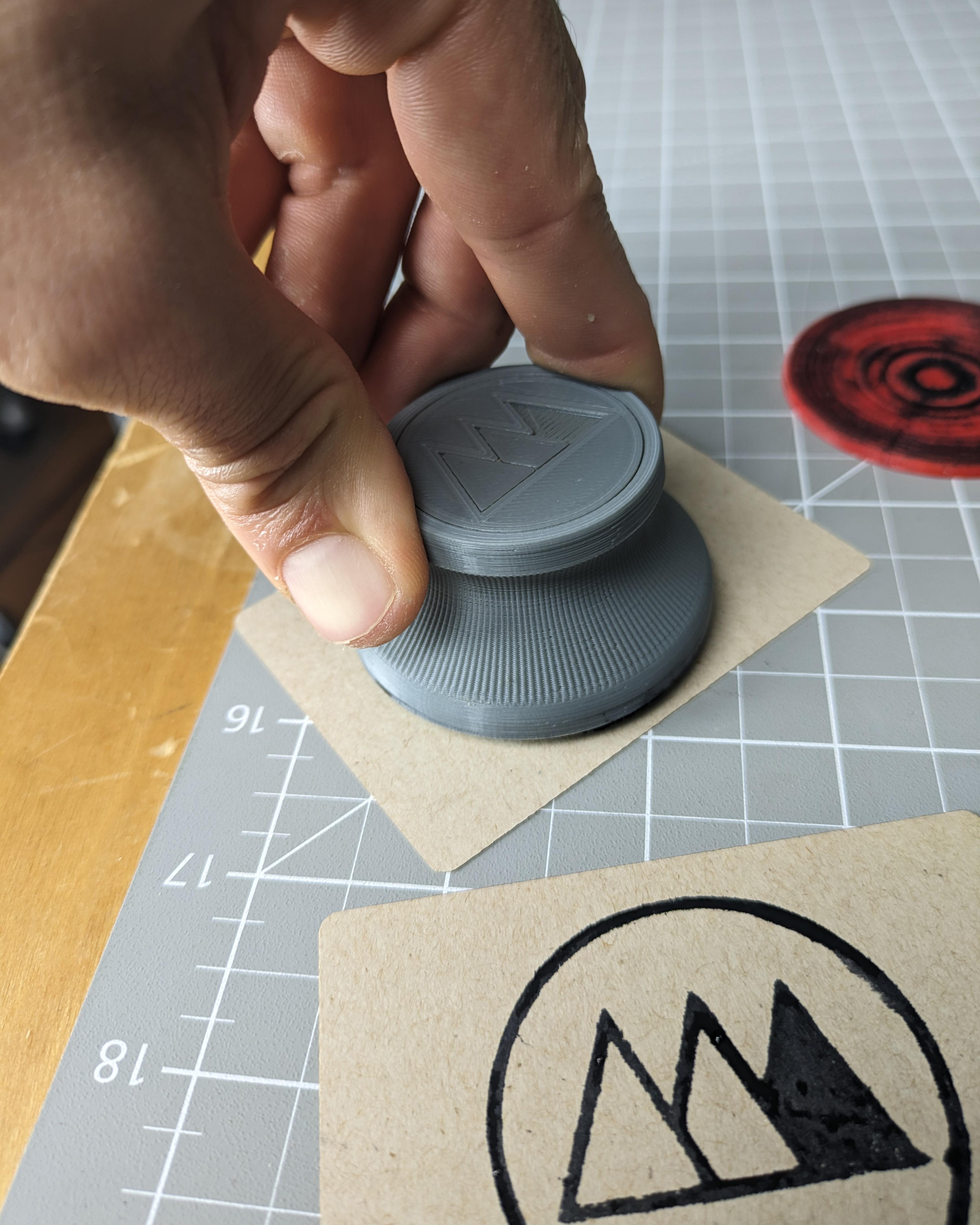 50mm Round Stamp // Make Anything Logo 3d model