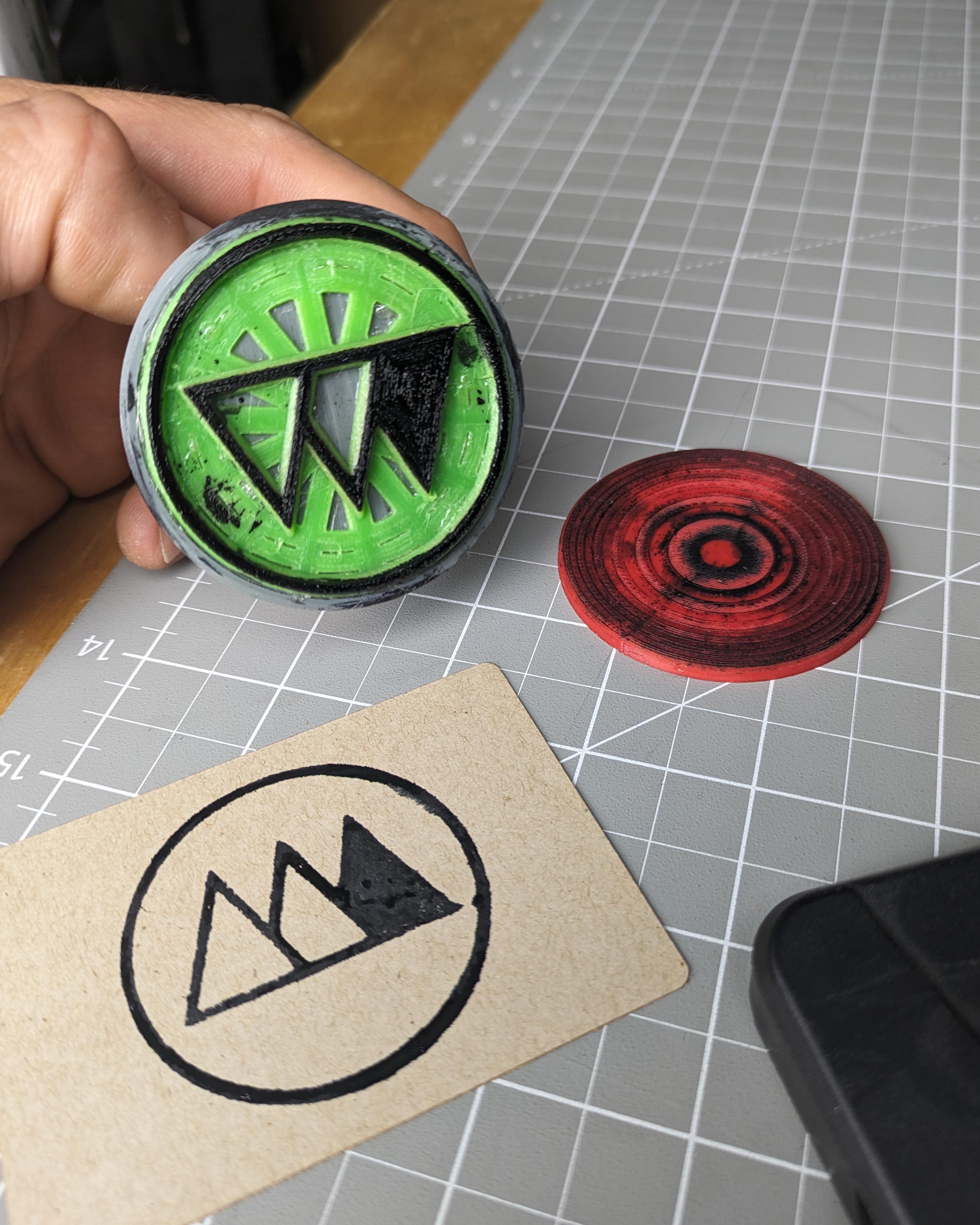 50mm Round Stamp // Make Anything Logo 3d model