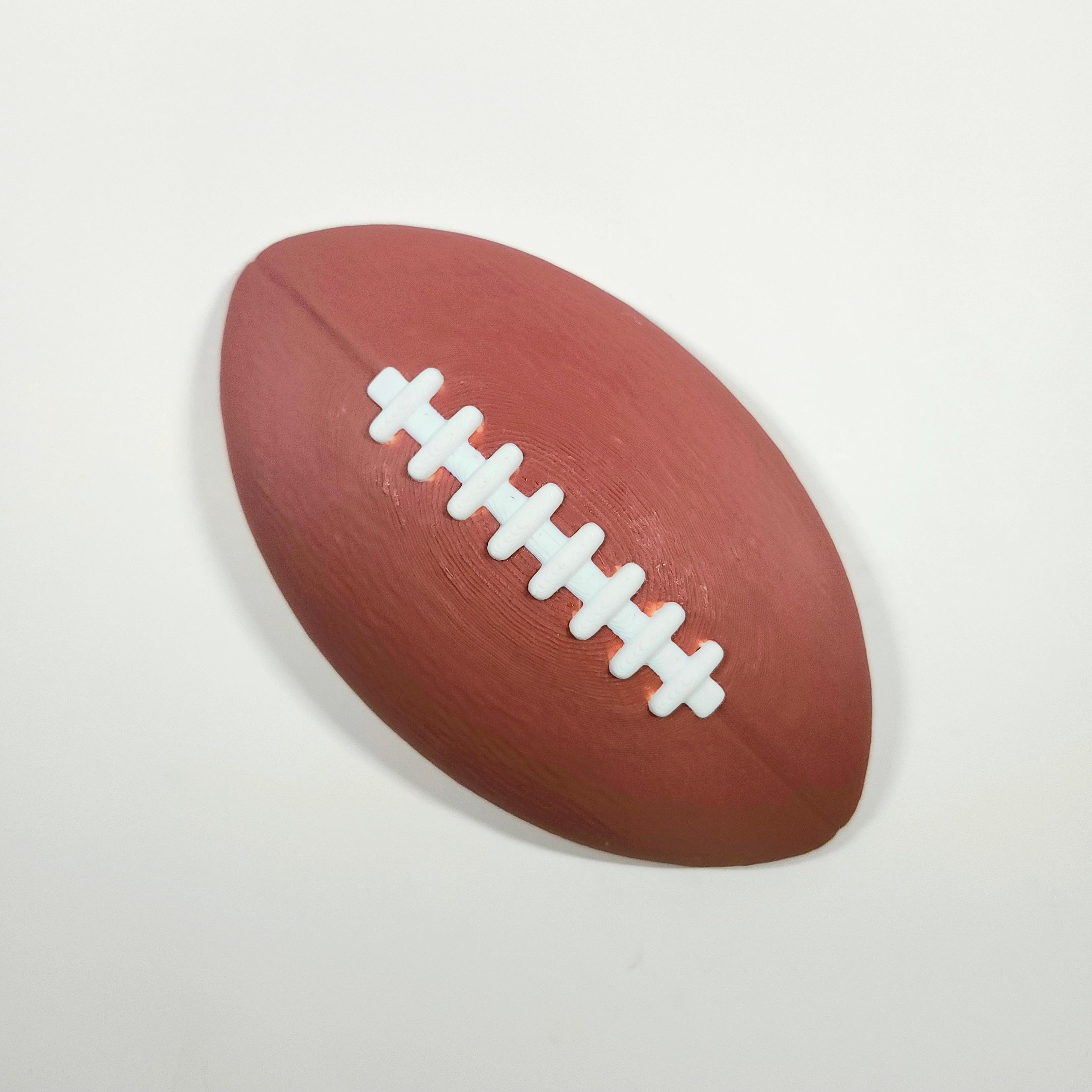 Lifesize Decorative American Football Half v1 :: 'Wall Ballz' Hanging Pop-Out 3D Art Collection 3d model