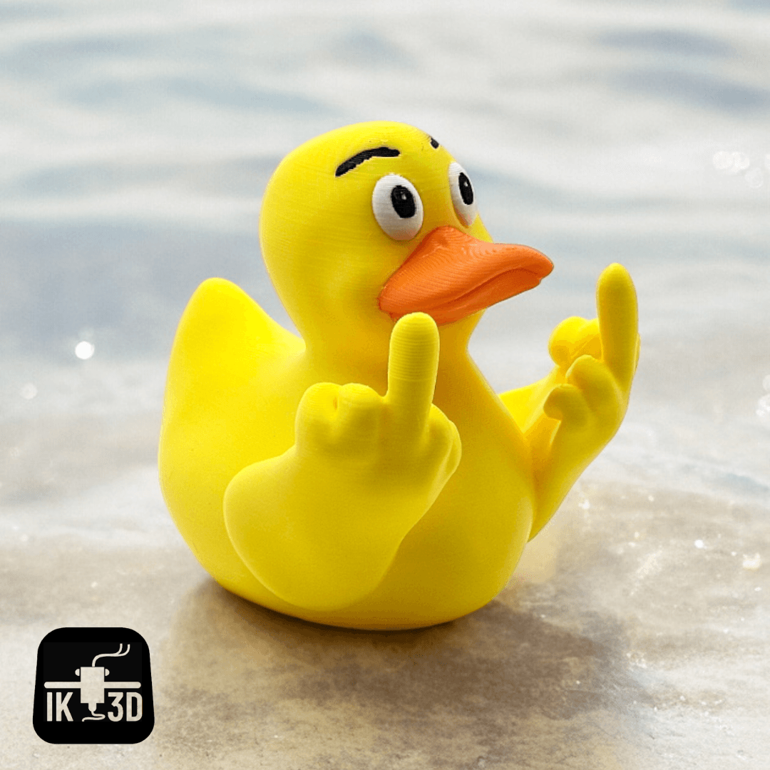 Rubber Duck Double Middlefinger / 3MF Included / No Supports 3d model