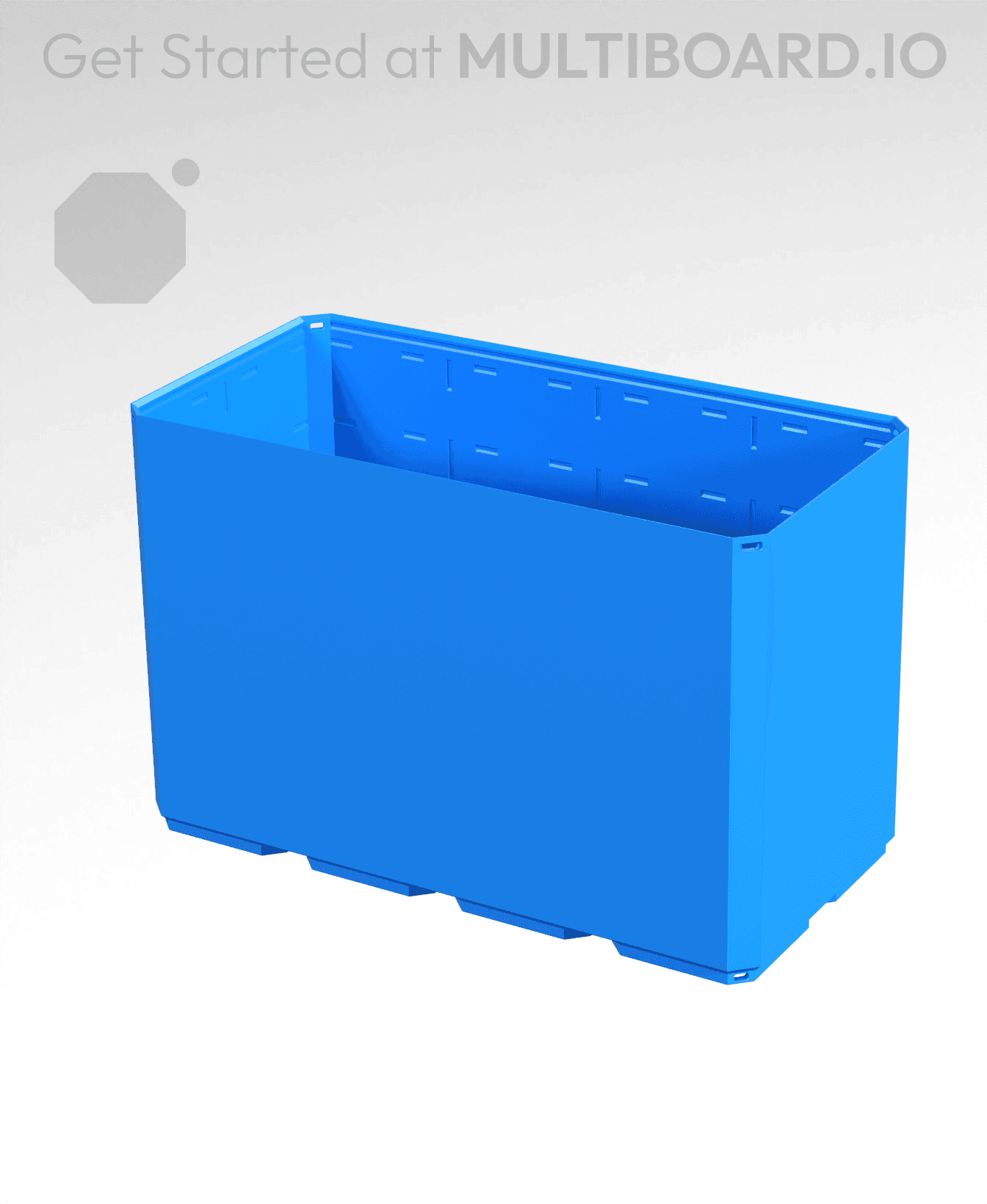 4x2x2.5 - Simple Walls - Multibin Shell 3d model