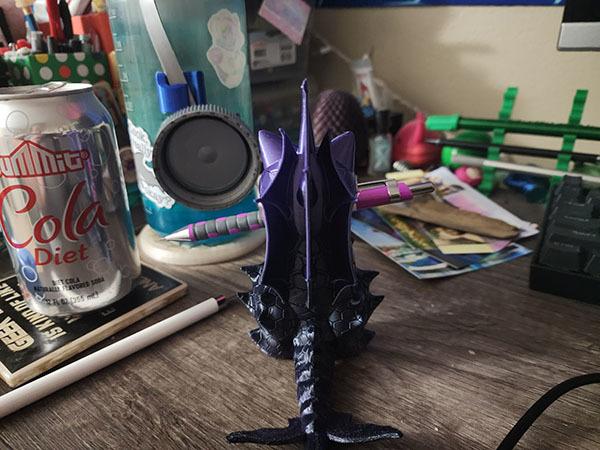 Katie, the Sea Kitty Kaiju Pen Holder (Supportless) 3d model