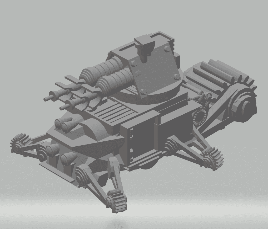 FHW: concept Junk Rocker Defense turret dual ray (BoD) 3d model