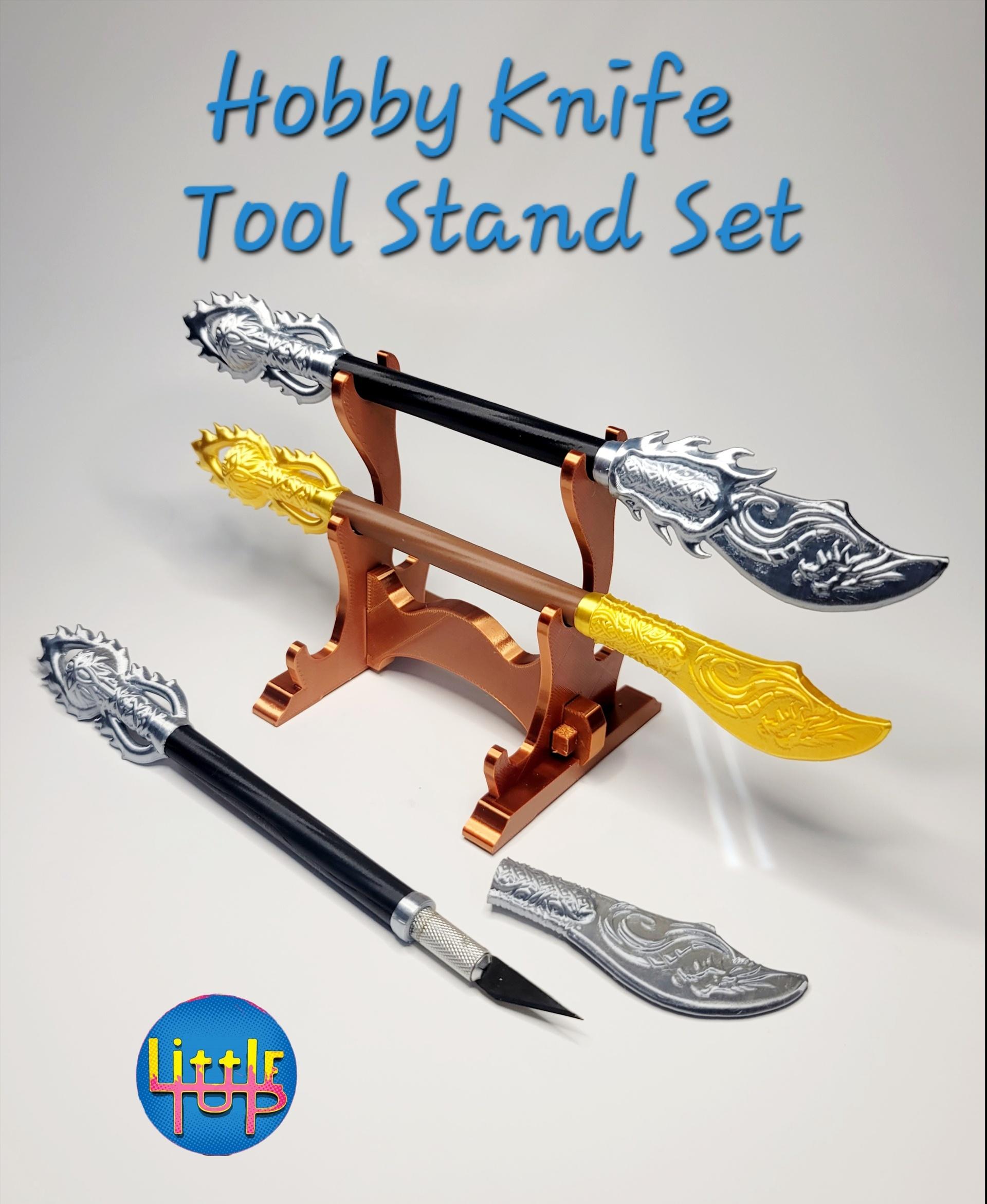 Hobby Knife Tool Stand Set 3d model