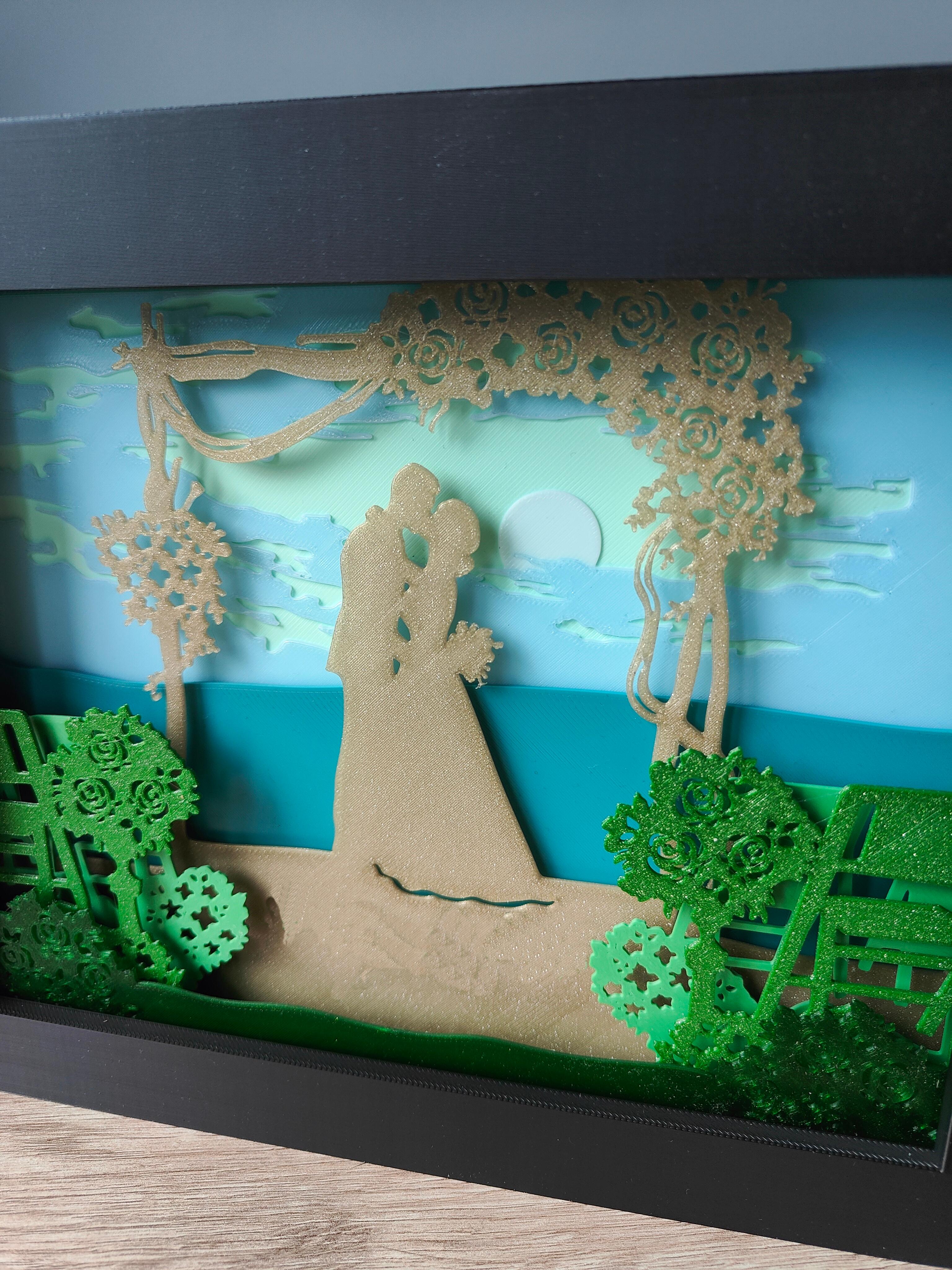 Wedding Shadow Box 3d model