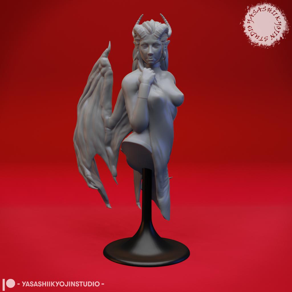 Succubus - Bust (Pre-Supported) 3d model