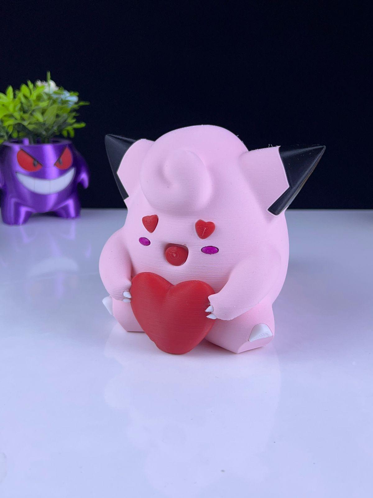 Heartful Clefairy Gift for your Wife / Husband - Multipart 3d model