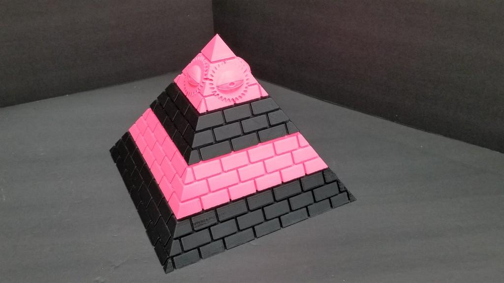 Illuminati Pyramid secret storage box BETTER FIT!!  3d model