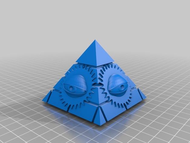 Illuminati Pyramid secret storage box BETTER FIT!!  3d model