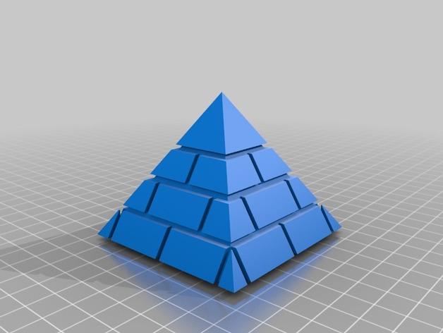 Illuminati Pyramid secret storage box BETTER FIT!!  3d model