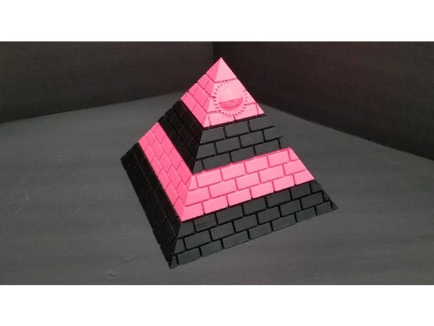 Illuminati Pyramid secret storage box BETTER FIT!!  3d model