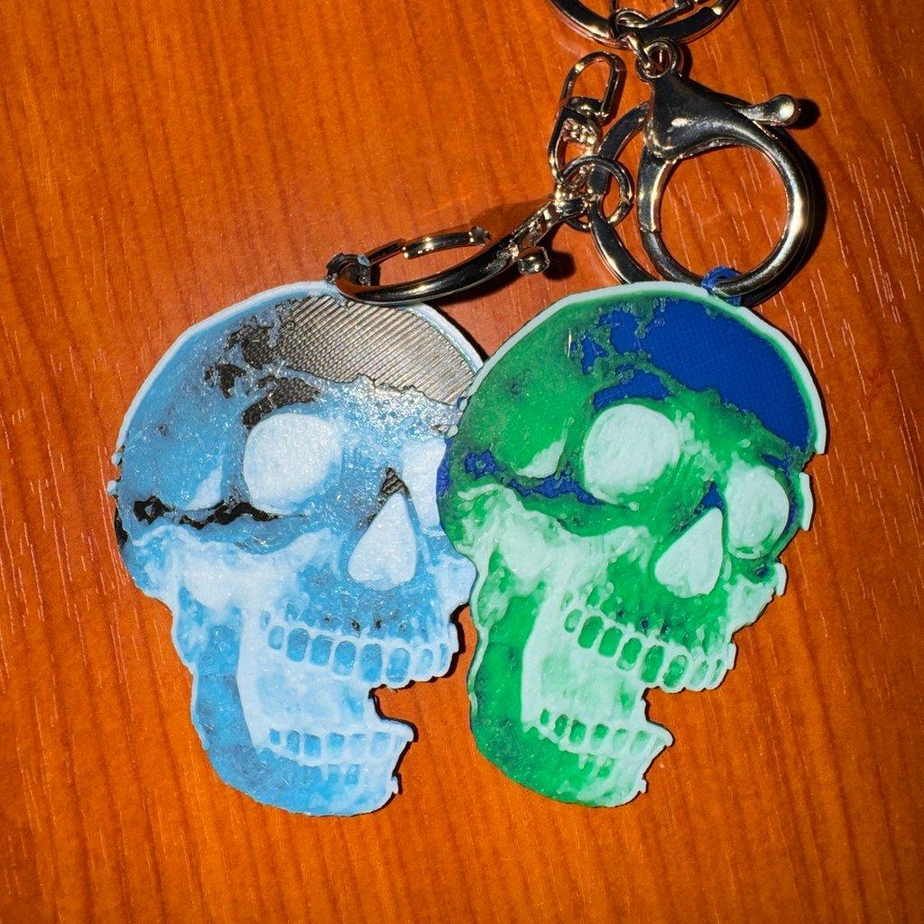 Glow Skull Keychain 3d model