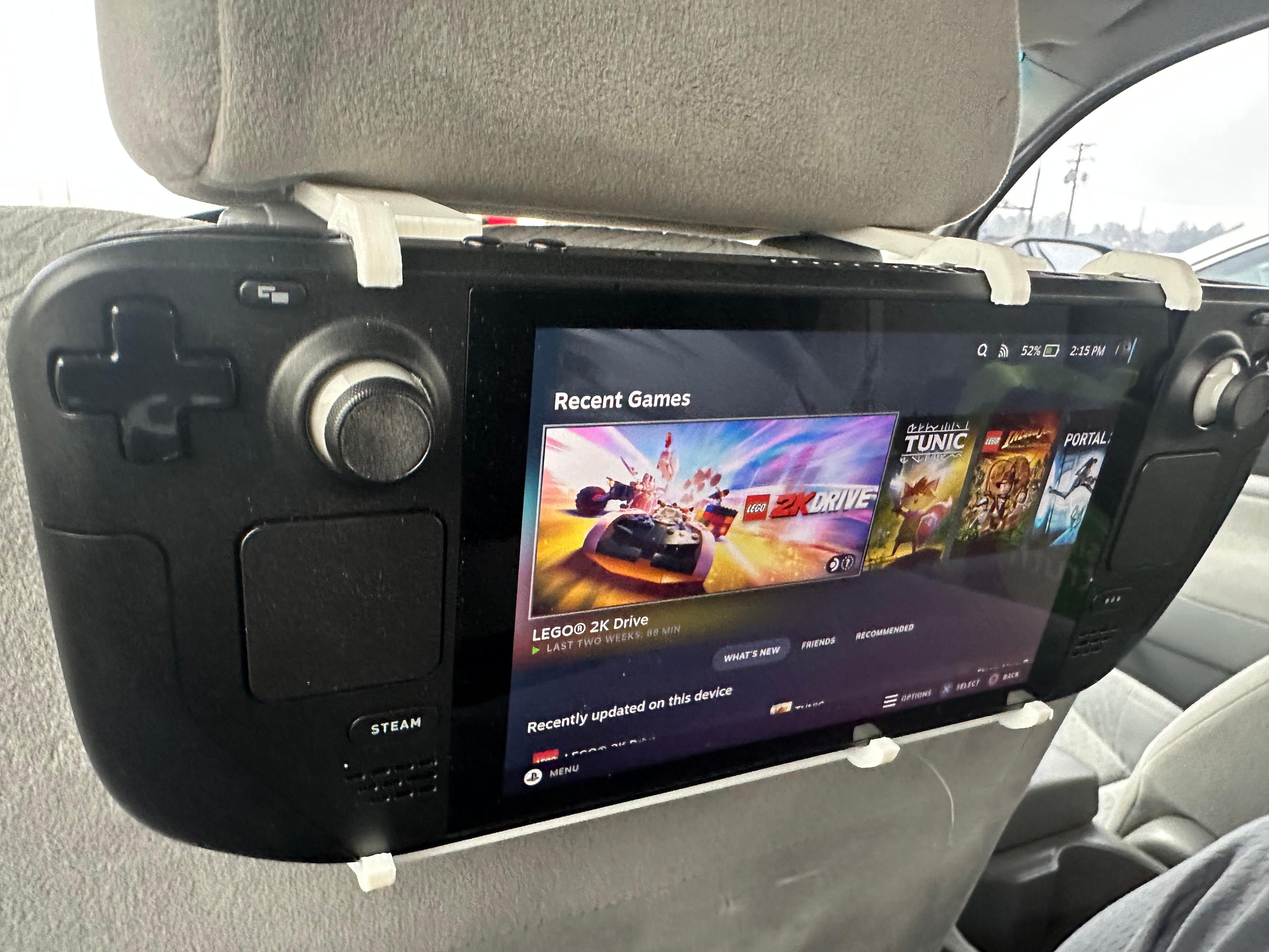 Steam Deck Car Headrest Mount 3d model