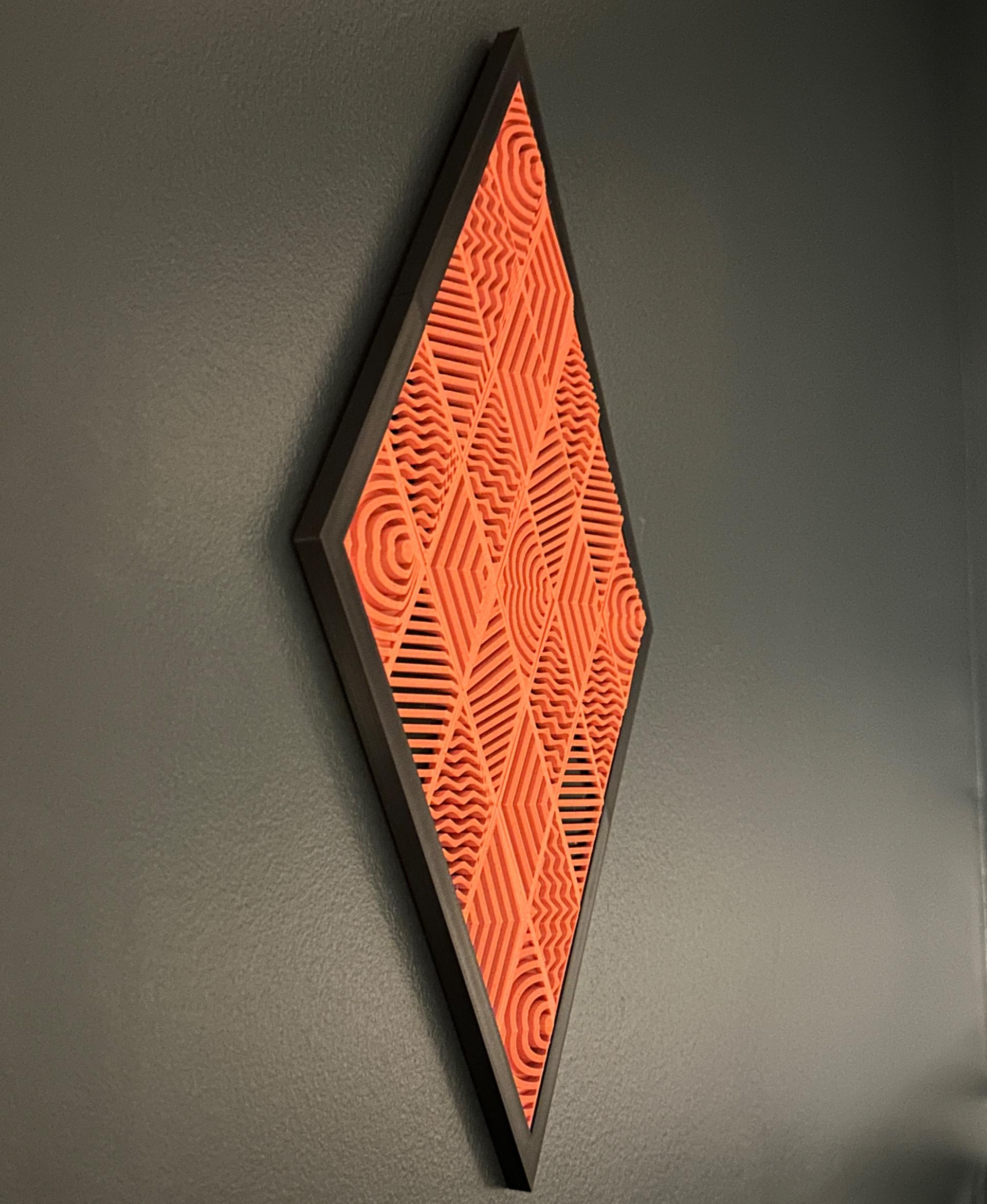 The Diamond Echo Diffuse ~ Acoustic Diffuser Panels 3d model