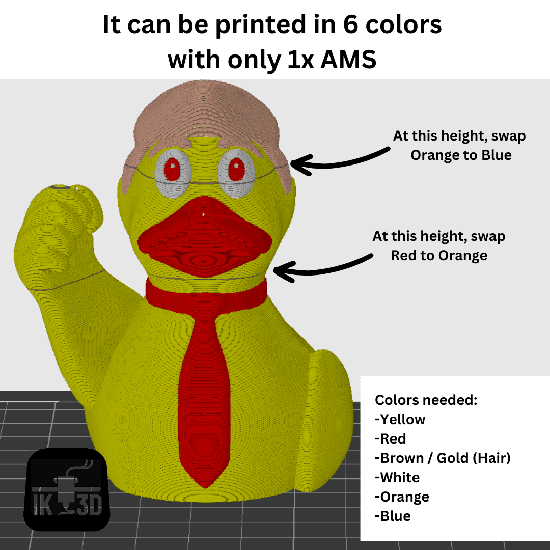 Donald Duck Trump / 3MF Included / No Supports 3d model